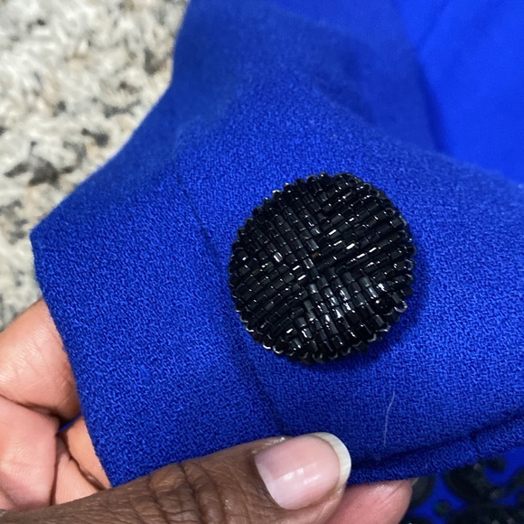 Nolan Miller vintage made Hong Kong blazer with beading embroidered detail sz 8 - Picture 4 of 13